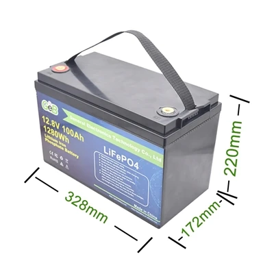 Ceallraí Stórála Fuinnimh Cumhachta 12.8V 100Ah Le haghaidh Battery Fosfáit I...